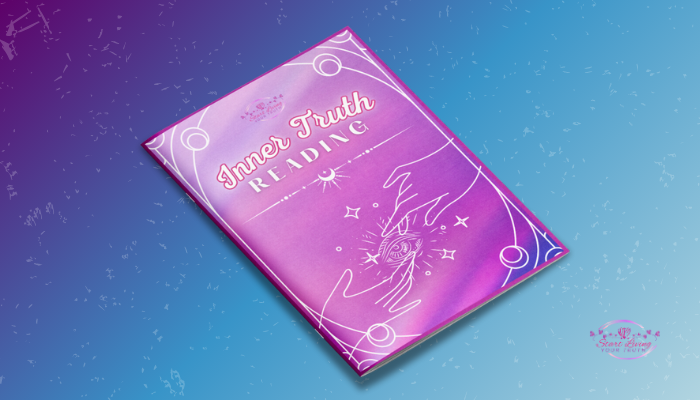 Inner Truth Reading booklet, purple cover with abstract designs